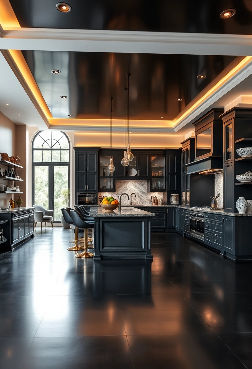 black floor kitchen ideas 20