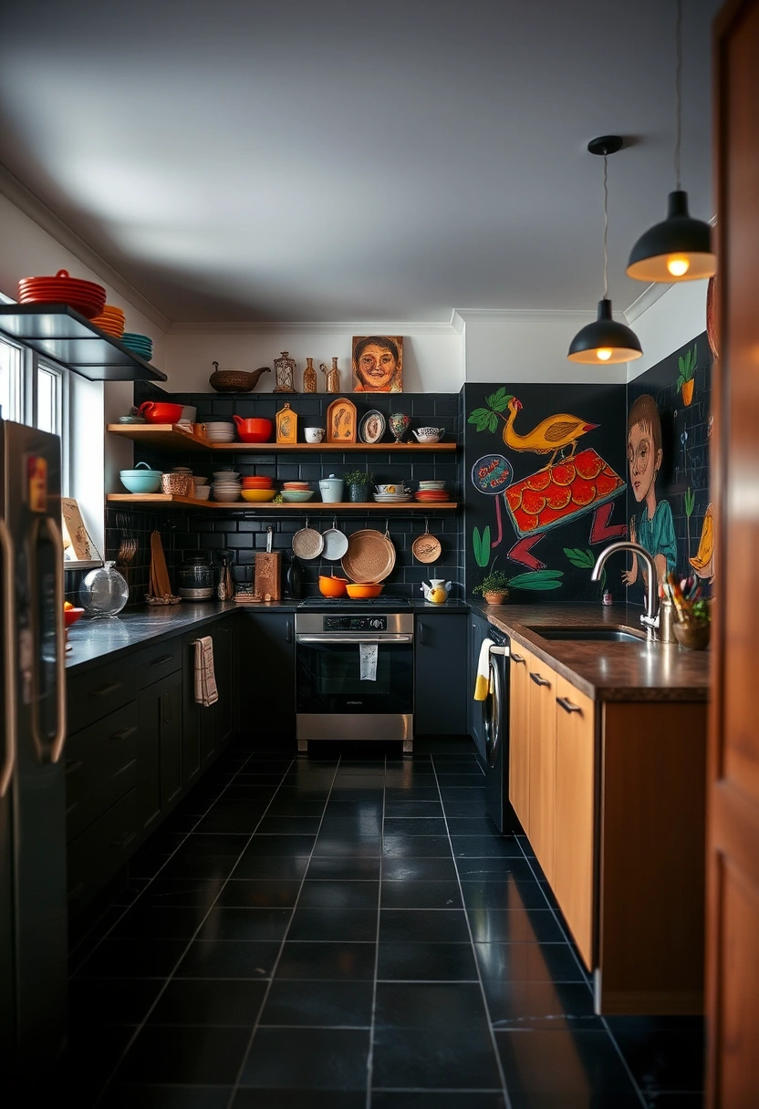 black floor kitchen ideas 9