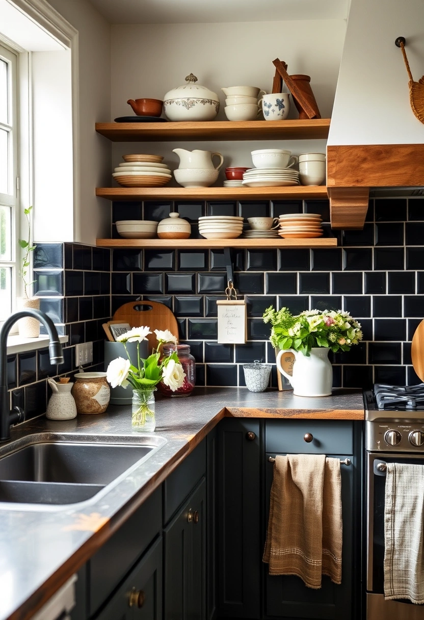 black kitchen backsplash ideas 7