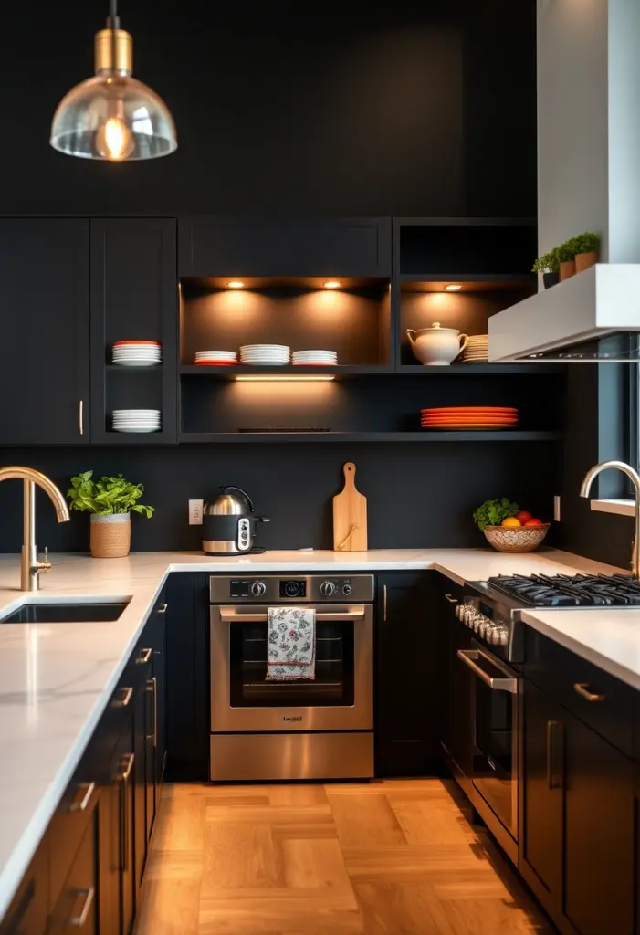 black kitchen wall ideas 1