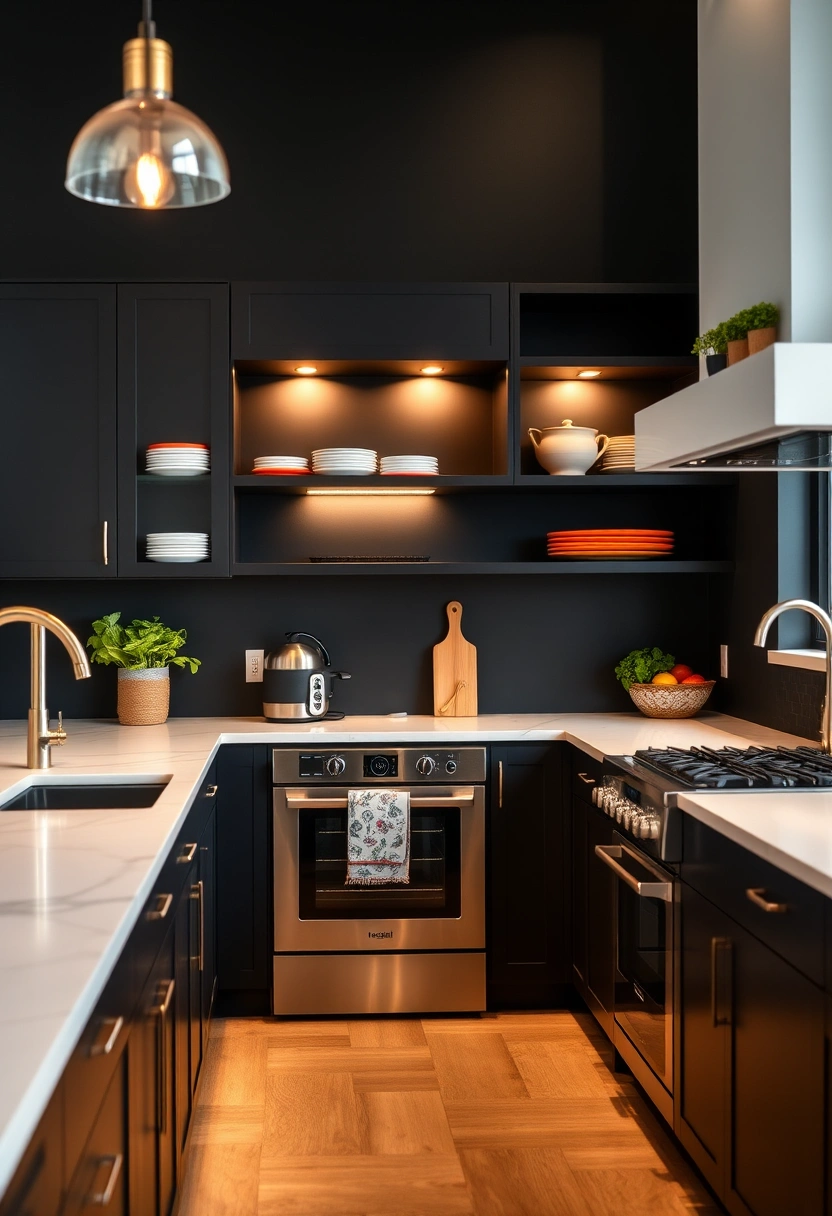 black kitchen wall ideas 1