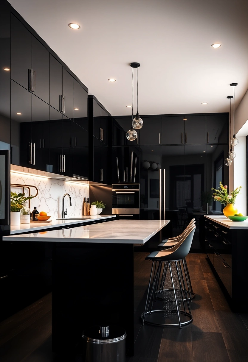 black kitchen wall ideas 14
