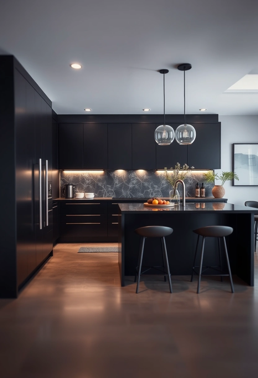 black kitchen wall ideas 20