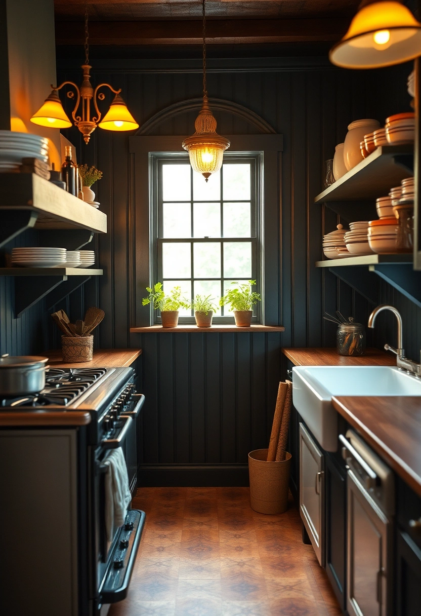 black kitchen wall ideas 7