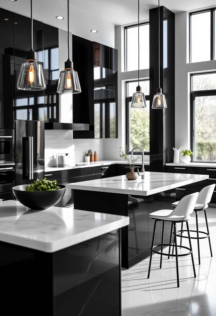 black white kitchen ideas 1
