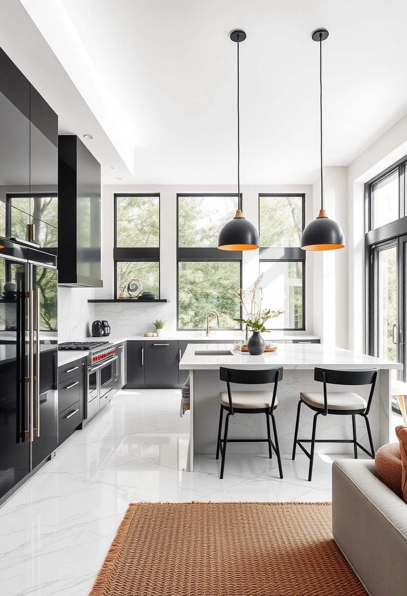 black white kitchen ideas 10