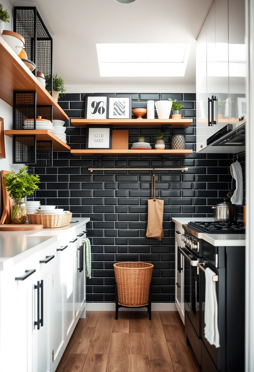 black white kitchen ideas 14