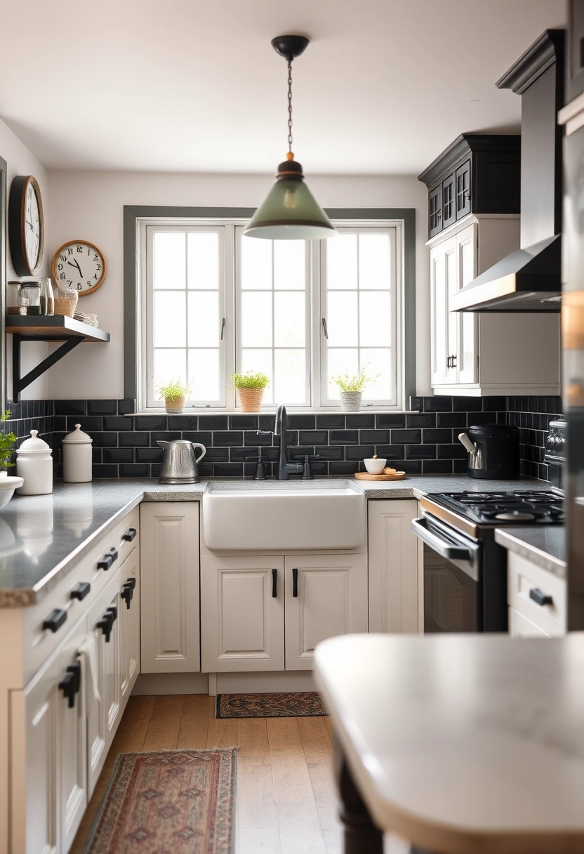 black white kitchen ideas 16