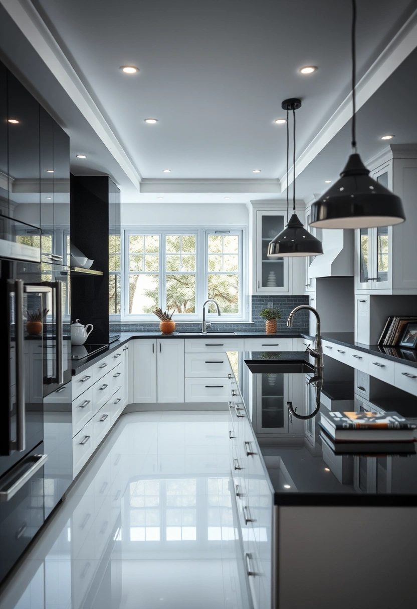 black white kitchen ideas 18