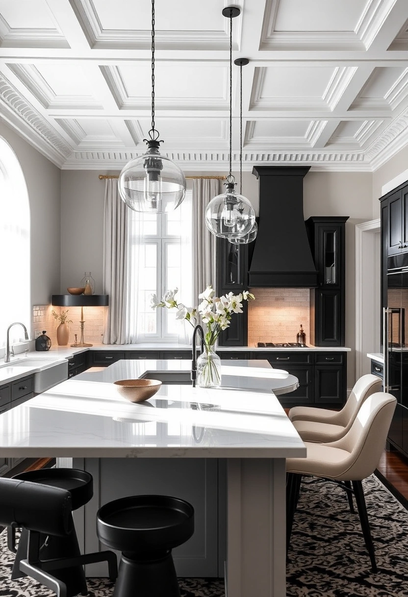 black white kitchen ideas 6