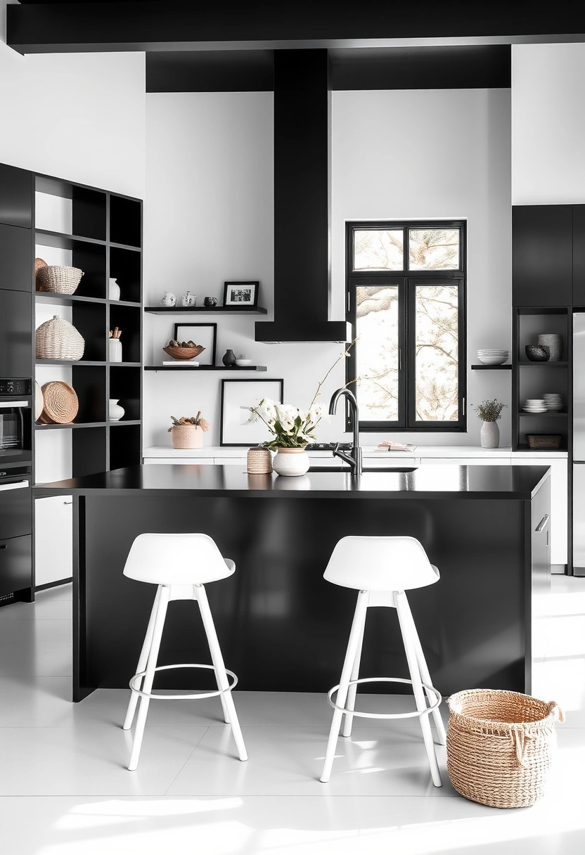 black white kitchen ideas 8