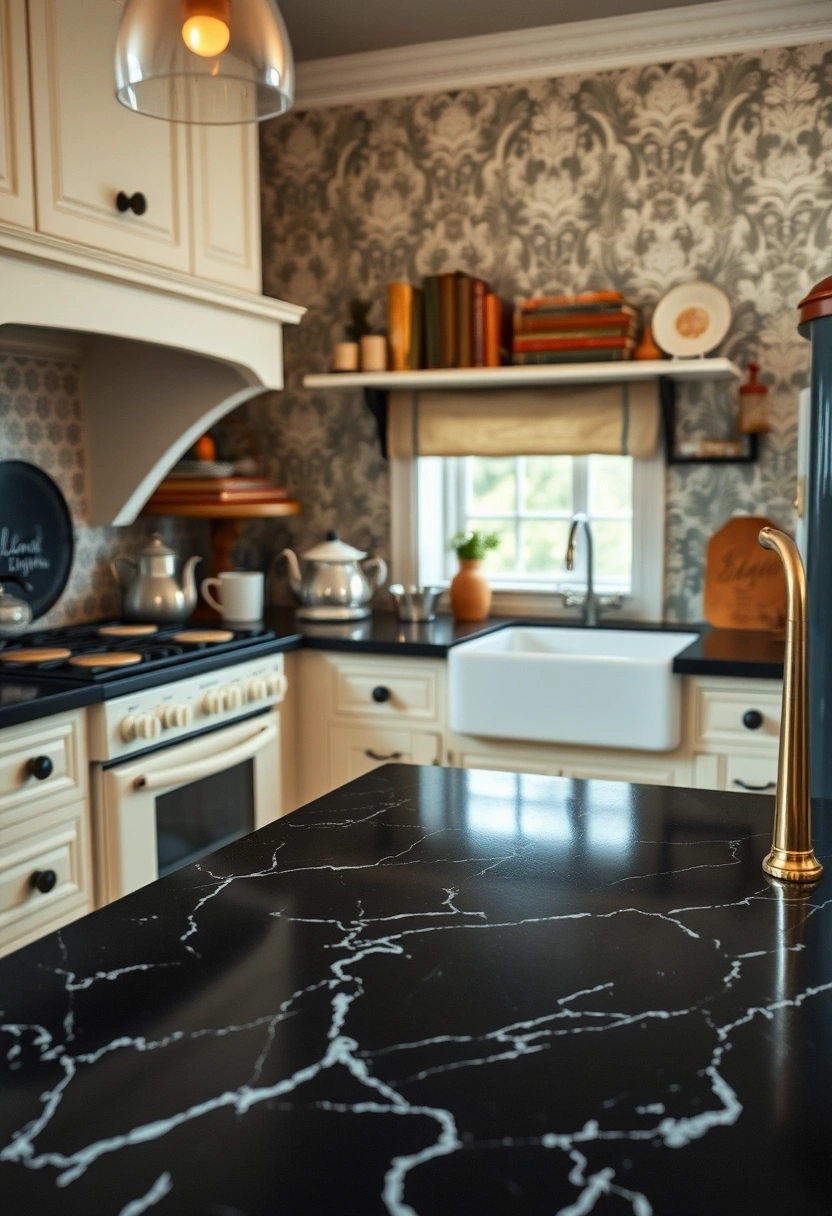black worktop kitchen ideas 10