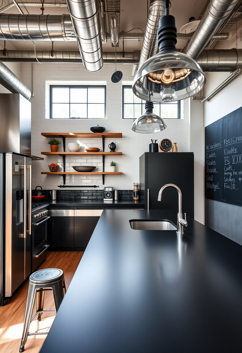 black worktop kitchen ideas 14