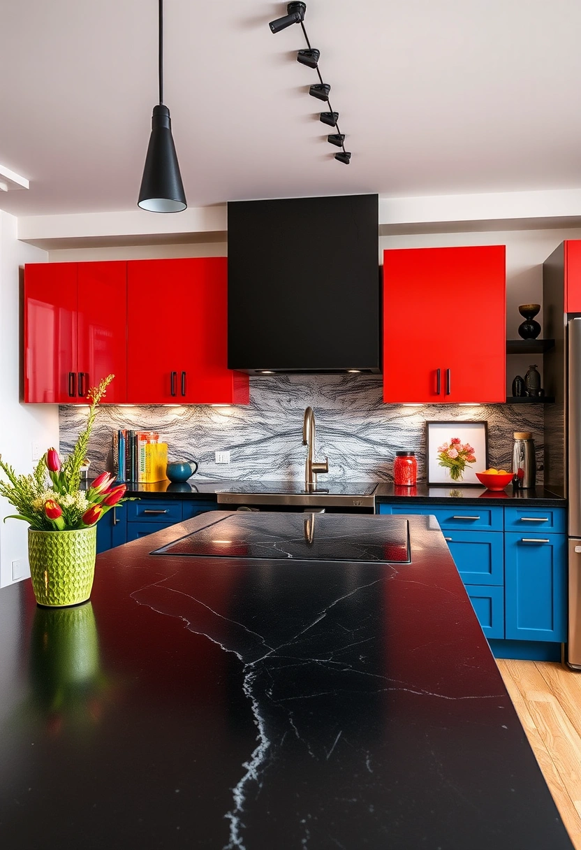 black worktop kitchen ideas 15