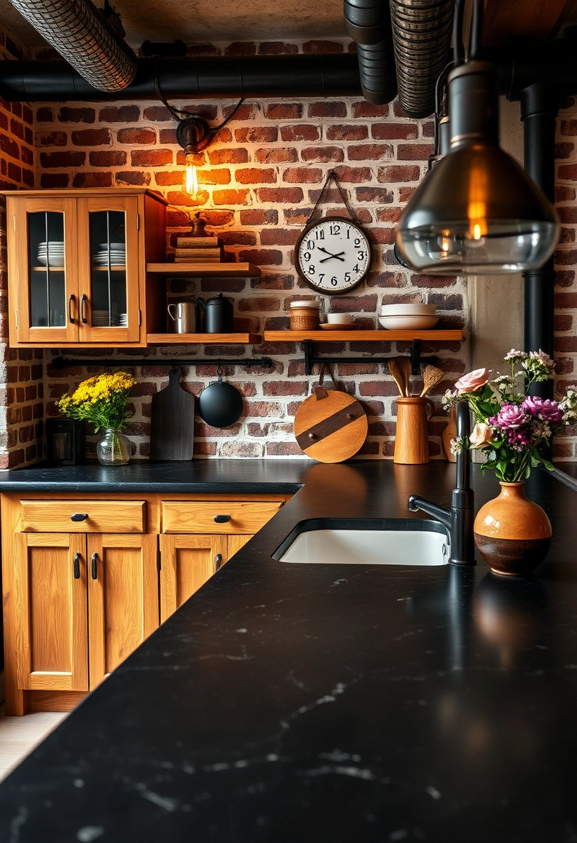 black worktop kitchen ideas 19