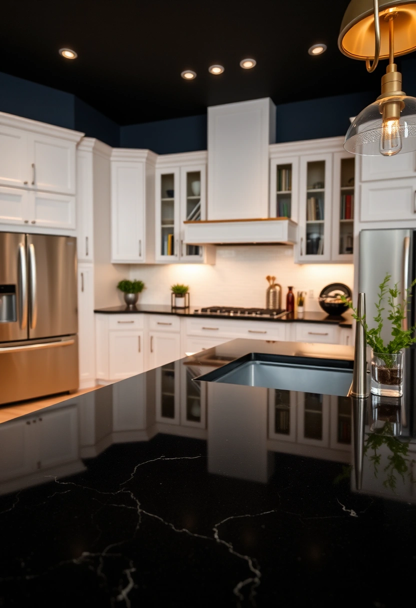 black worktop kitchen ideas 20