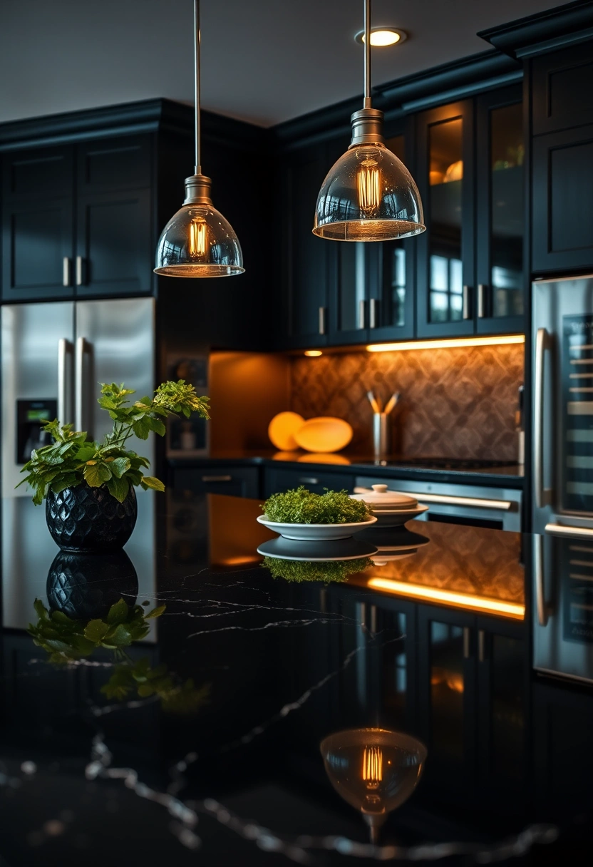 black worktop kitchen ideas 8