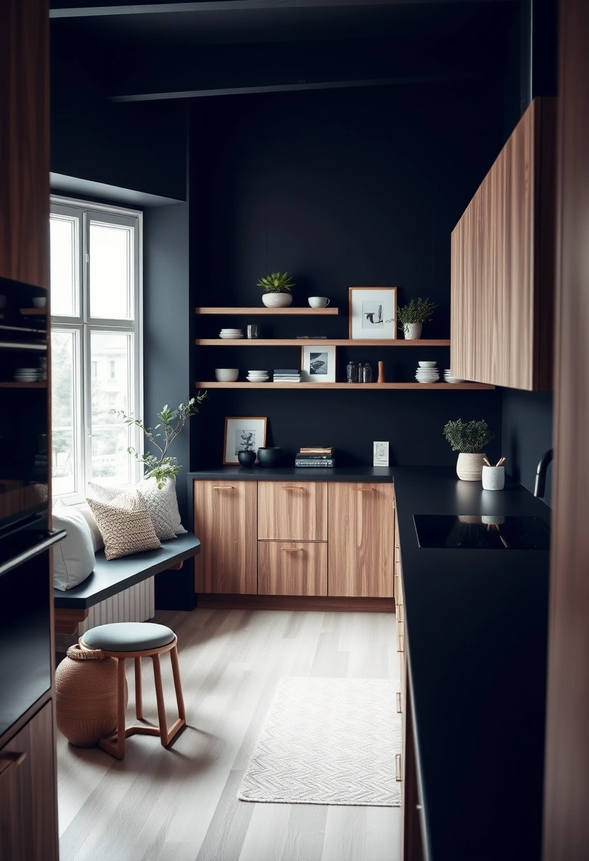 black worktop kitchen ideas 9