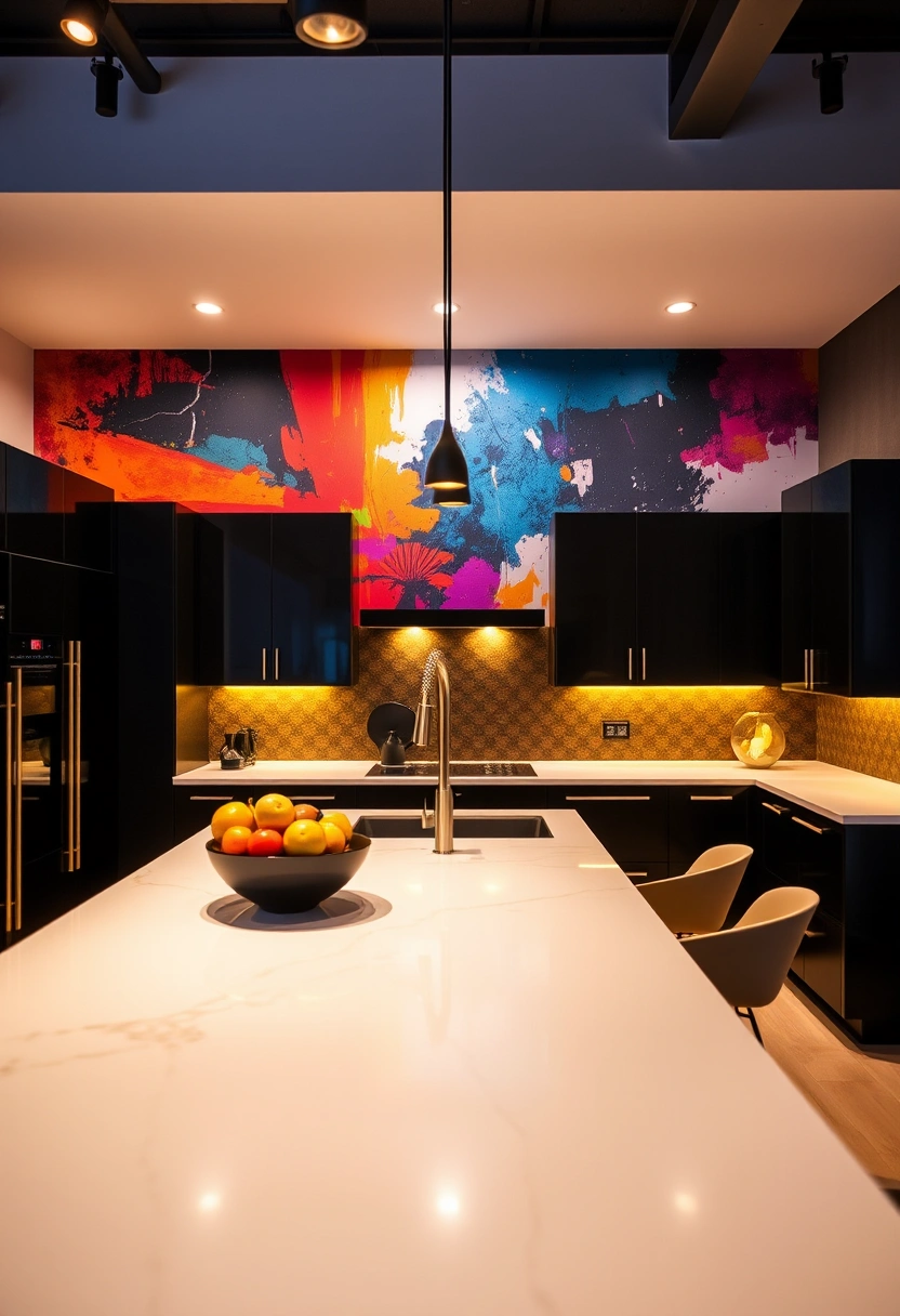 blank wall in kitchen ideas 5