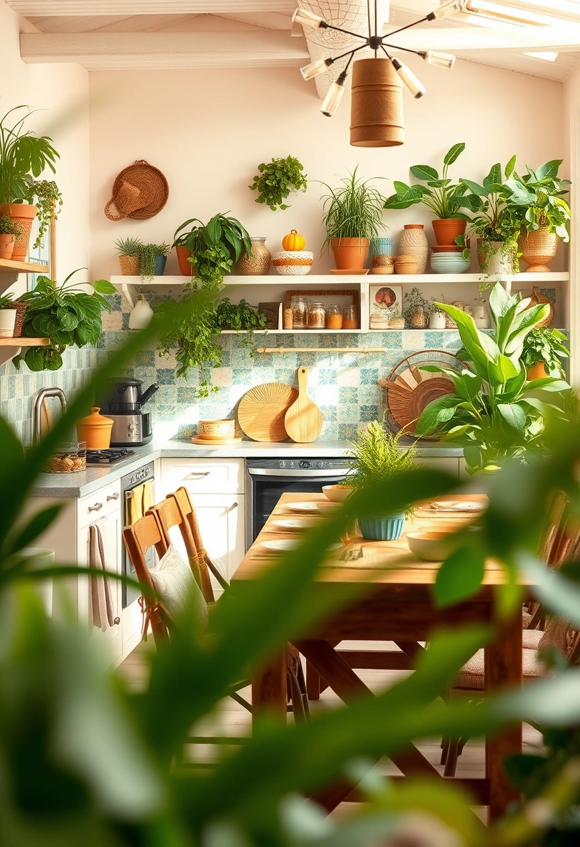 boho kitchen ideas bohemian style 18