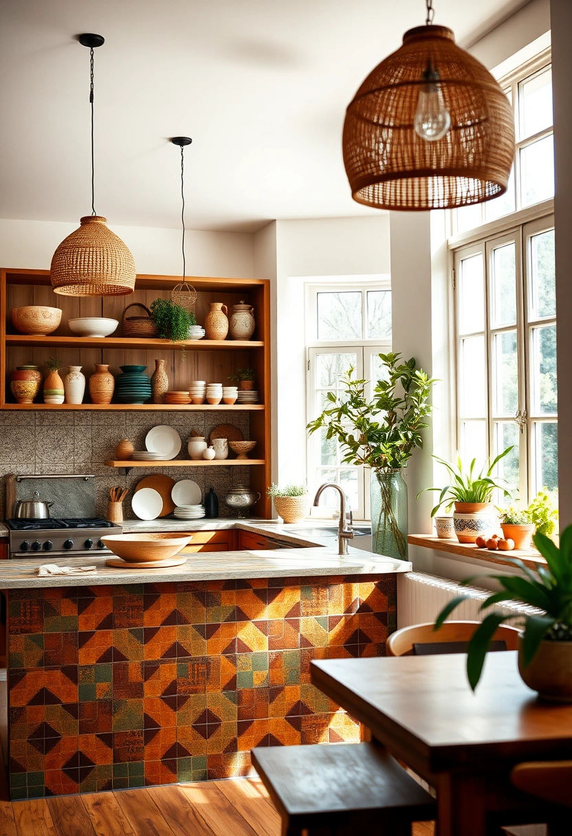 boho kitchen ideas bohemian style 3