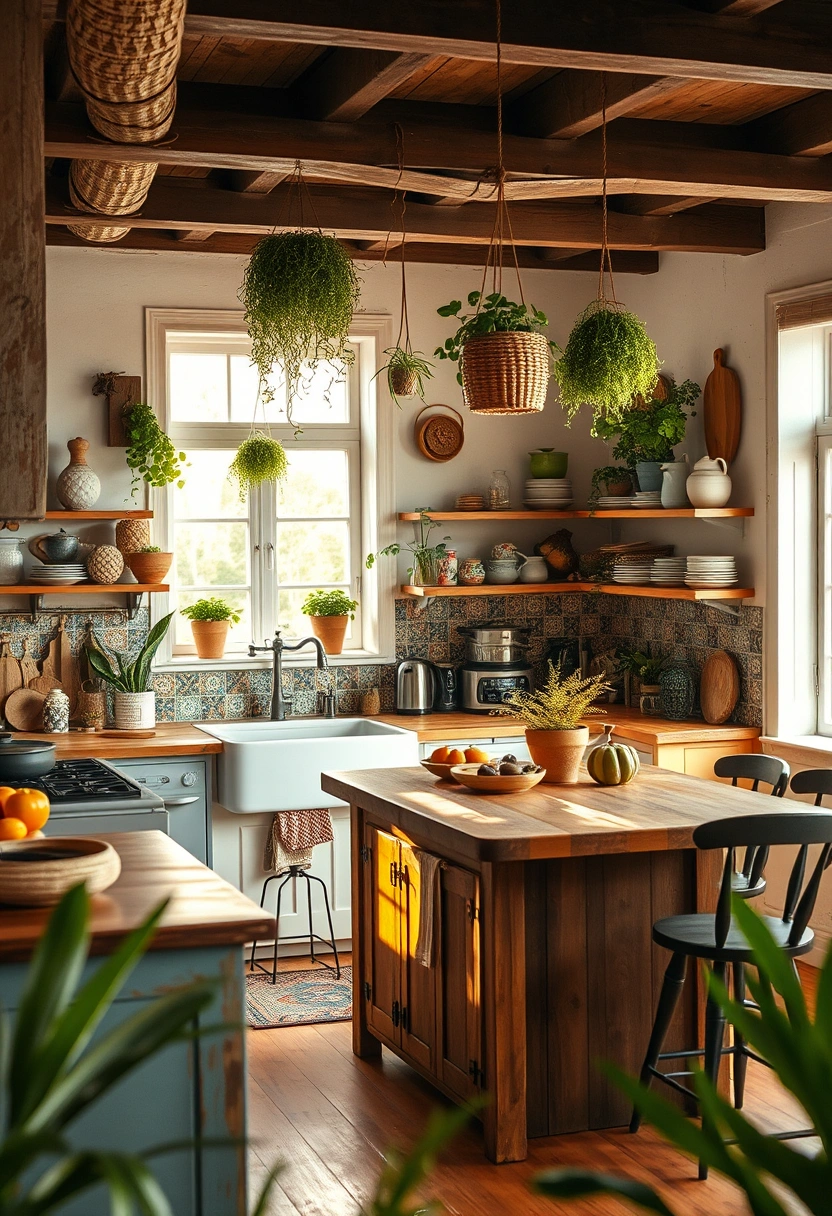 boho kitchen ideas bohemian style 7