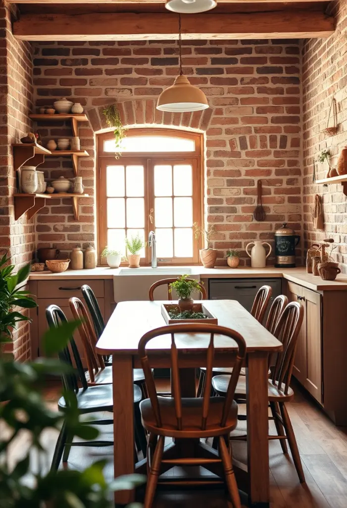 brick wall kitchen ideas 1