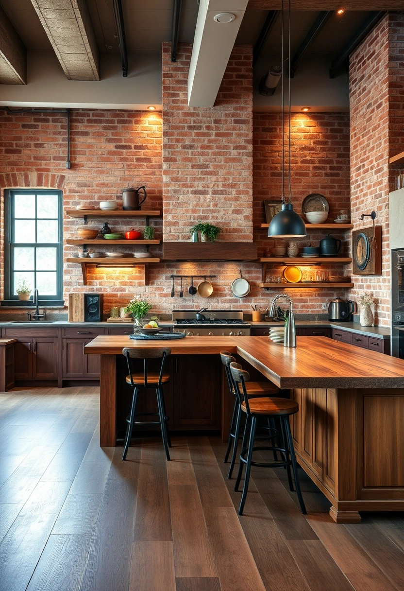 brick wall kitchen ideas 11