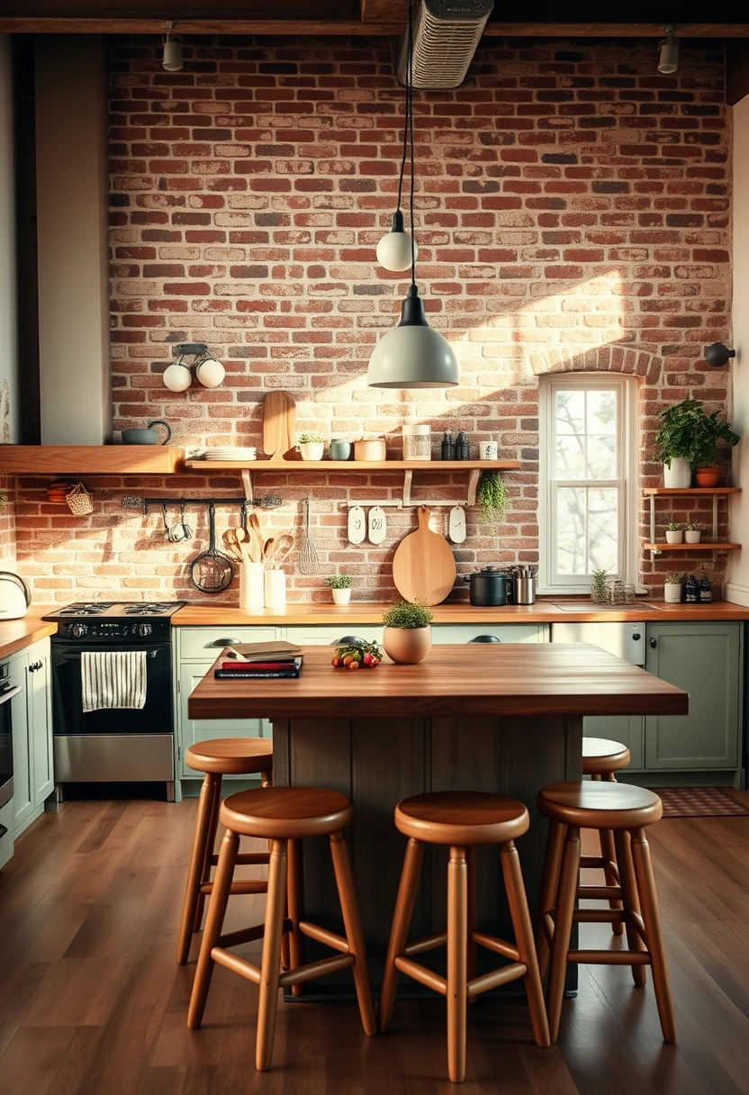brick wall kitchen ideas 20