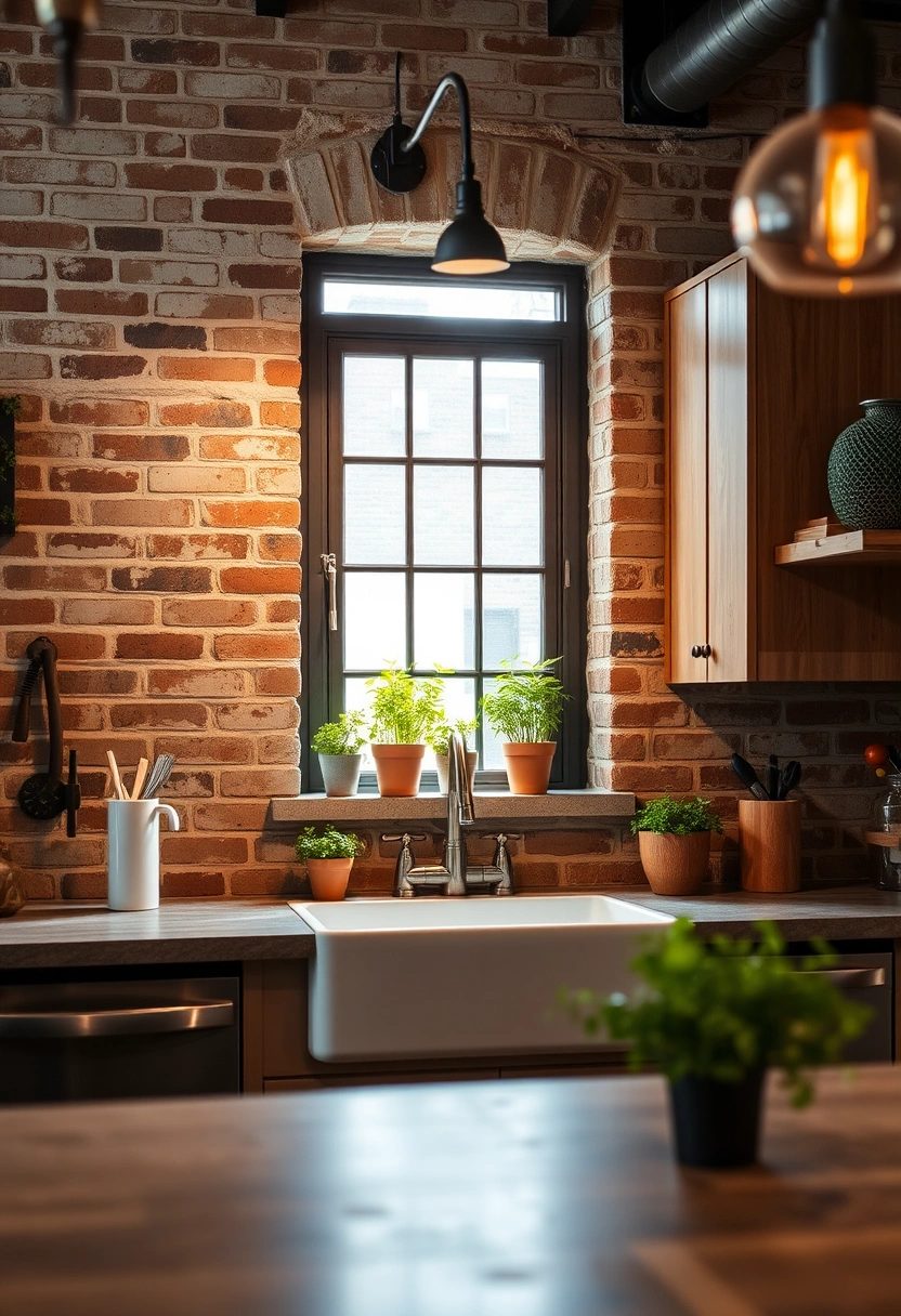 brick wall kitchen ideas 3