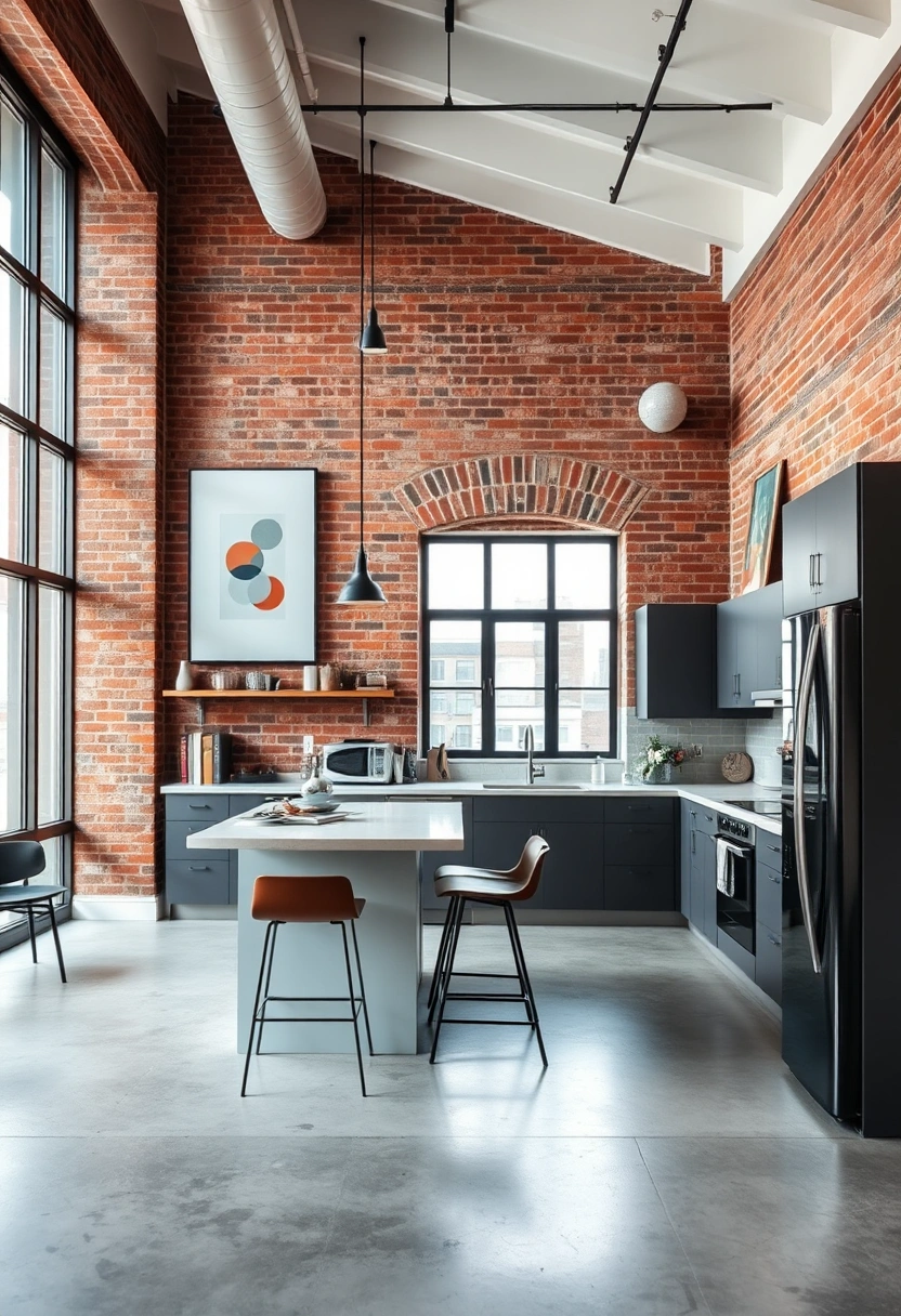 brick wall kitchen ideas 7