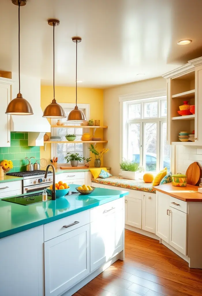 bright kitchen ideas colorful 1