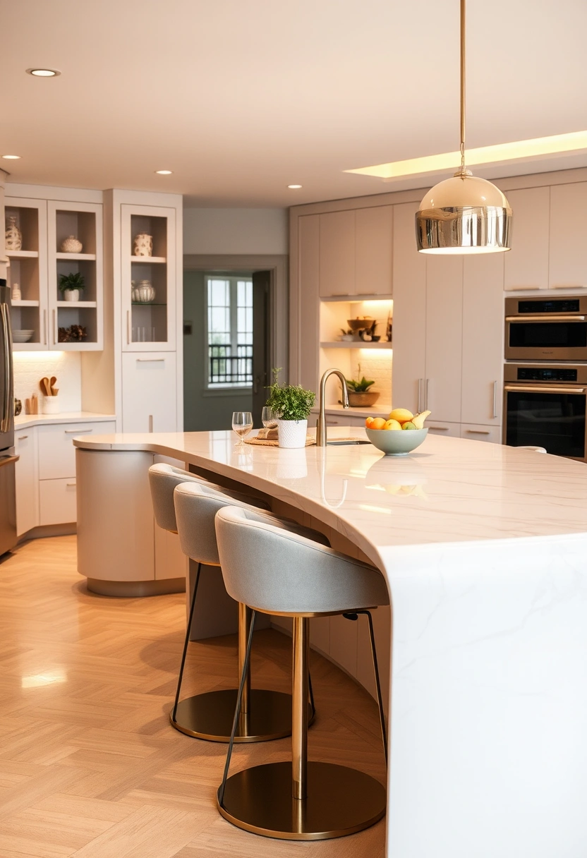 curved kitchen island ideas 1