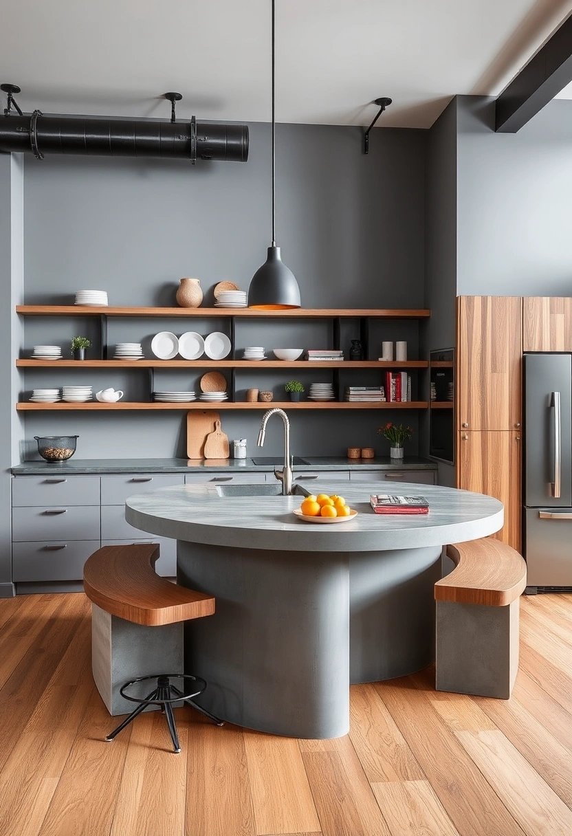 curved kitchen island ideas 5