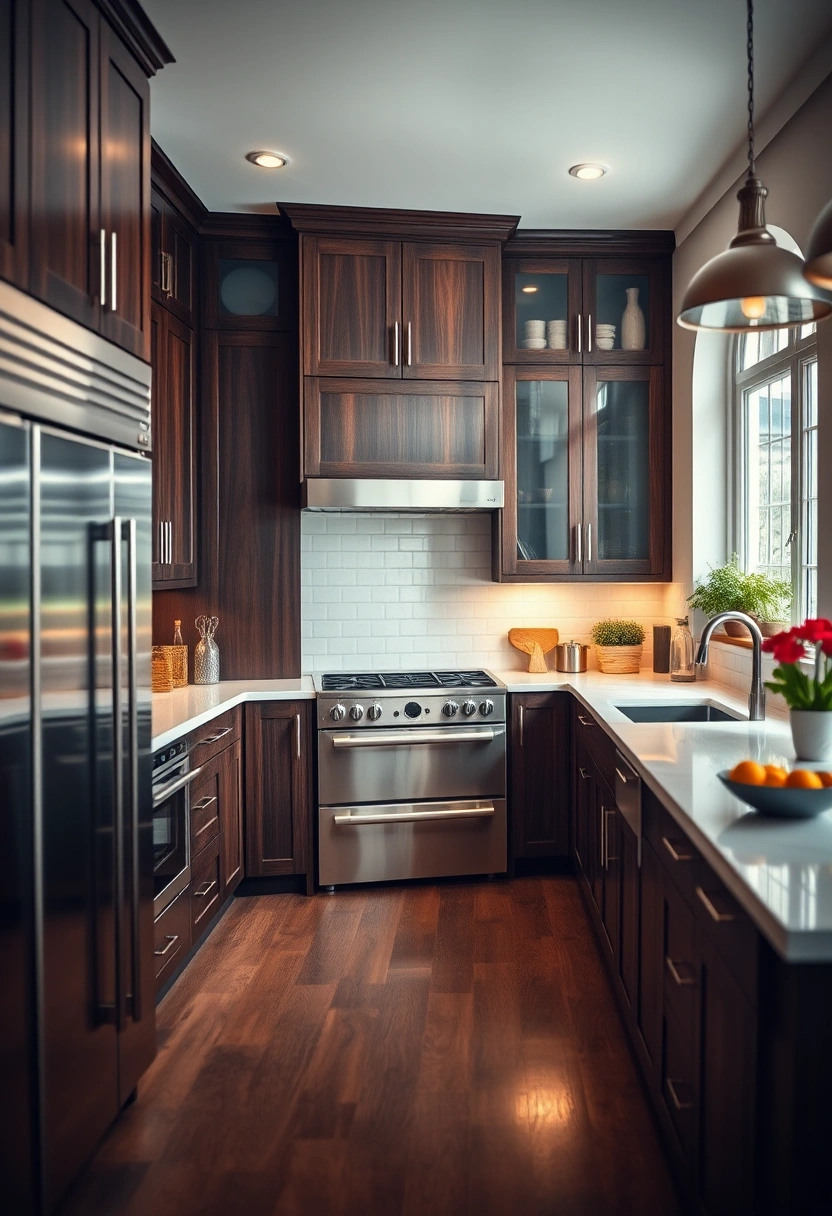 dark brown kitchen cabinets decor ideas 1