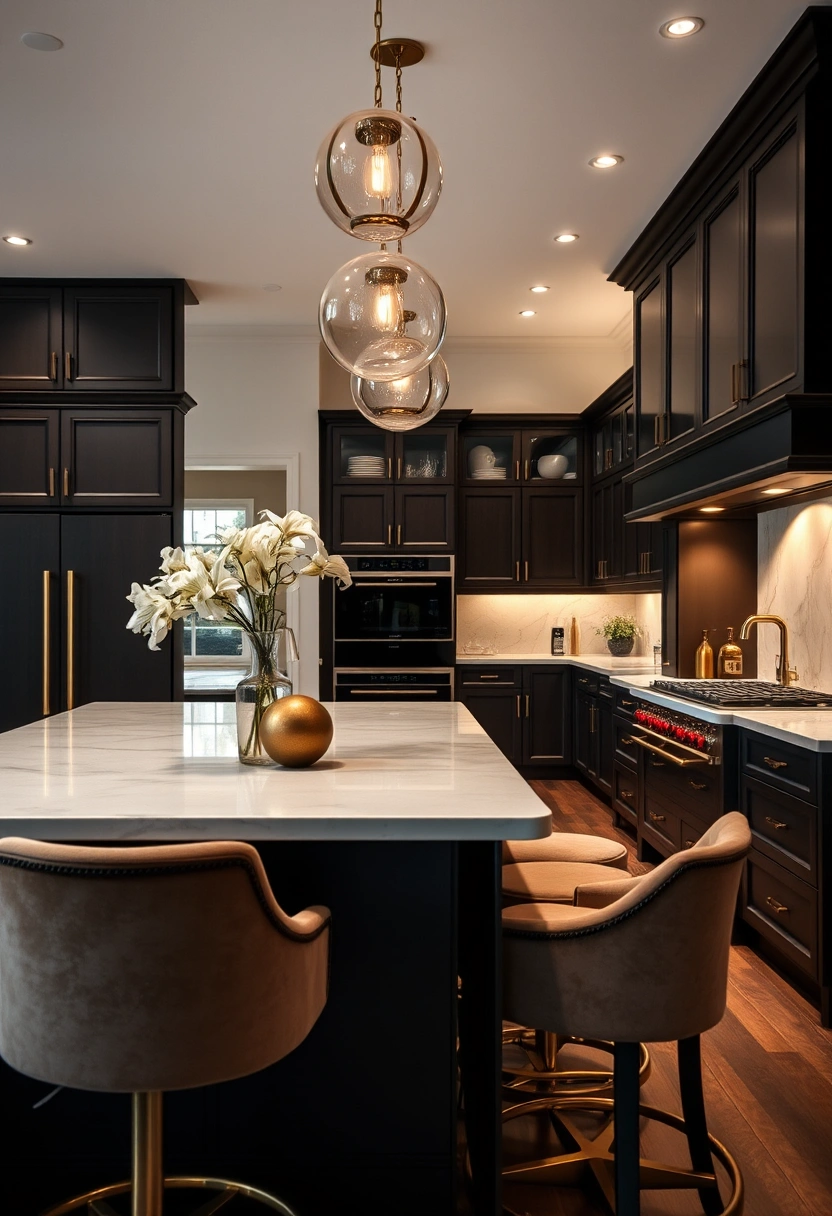 dark brown kitchen cabinets decor ideas 9
