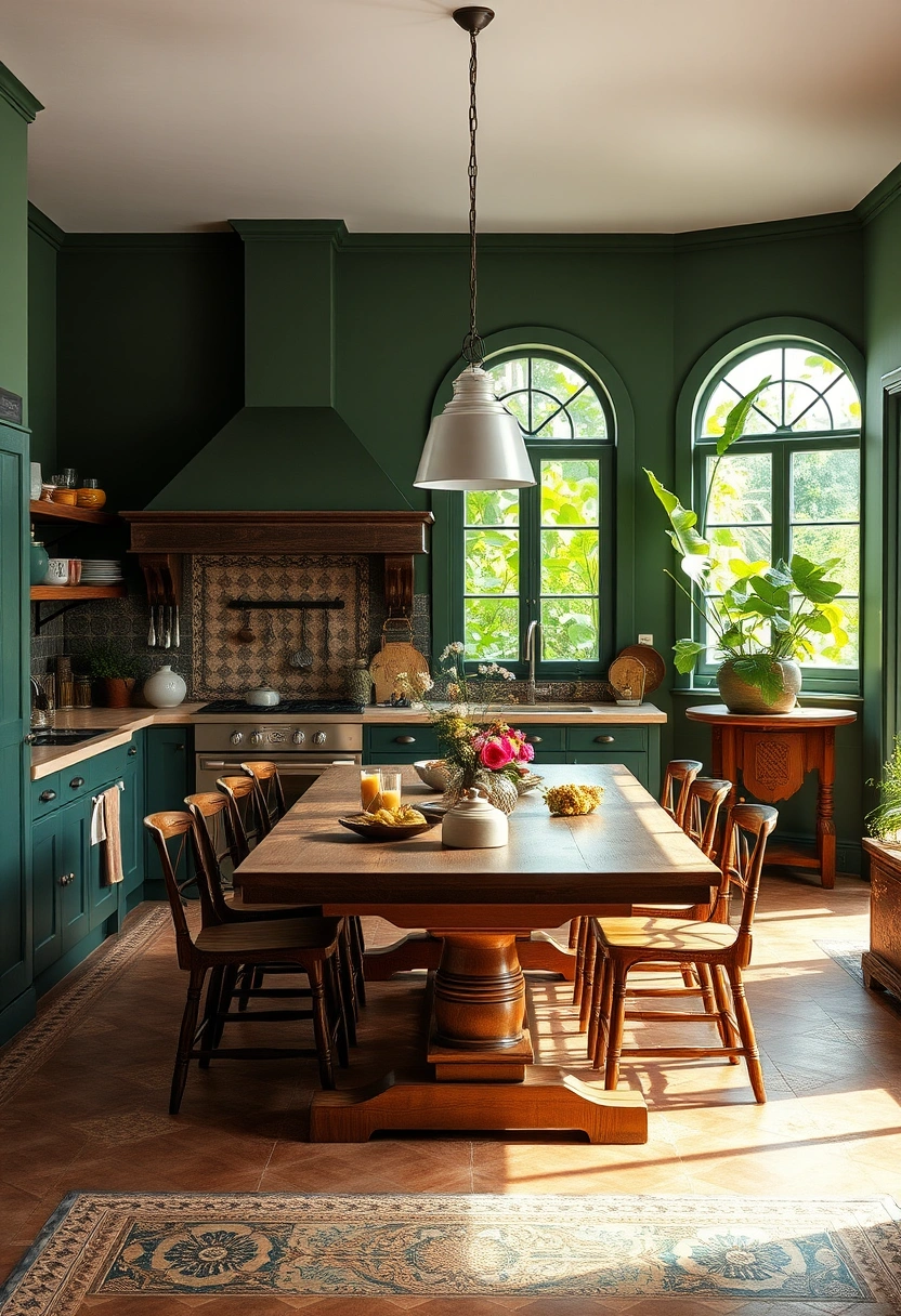dark green kitchen ideas 10