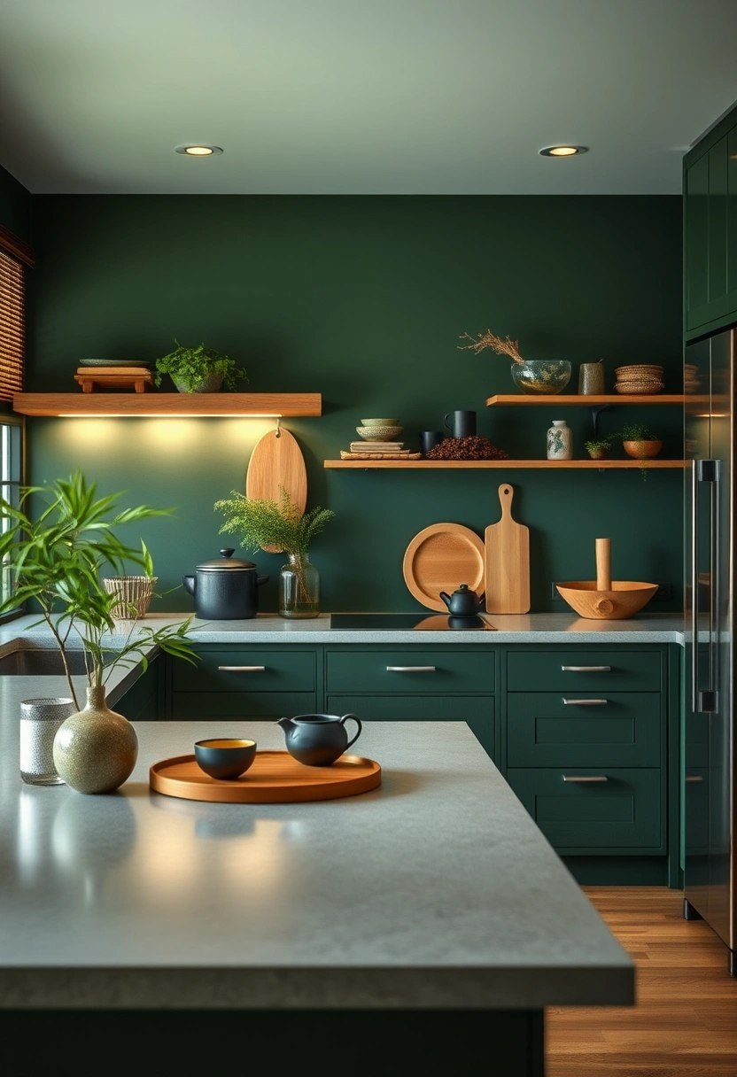 dark green kitchen ideas 13