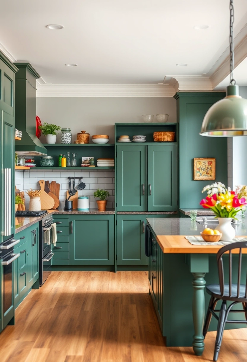 dark green kitchen ideas 18