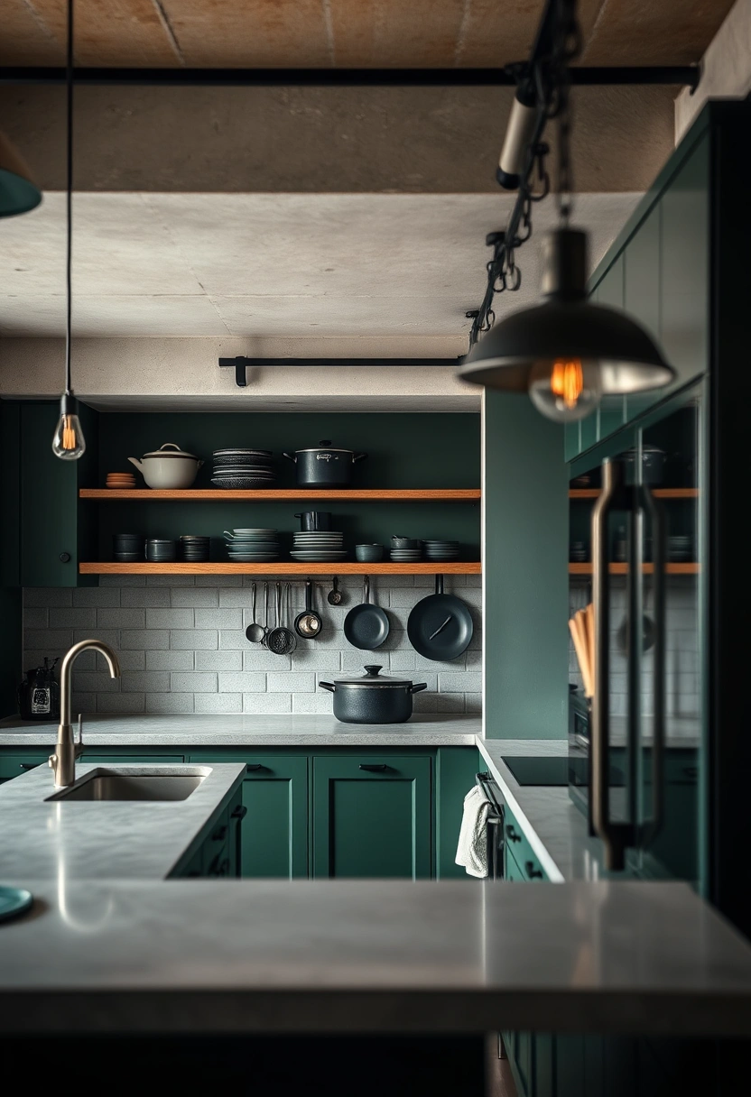 dark green kitchen ideas 19