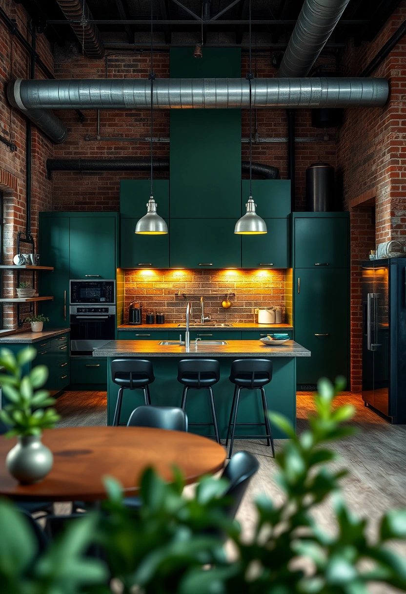 dark green kitchen ideas 9