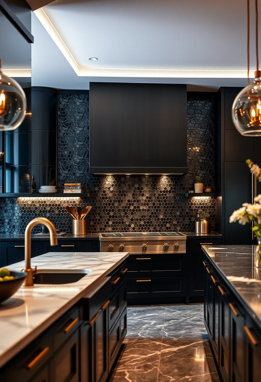 dark kitchen backsplash ideas 15