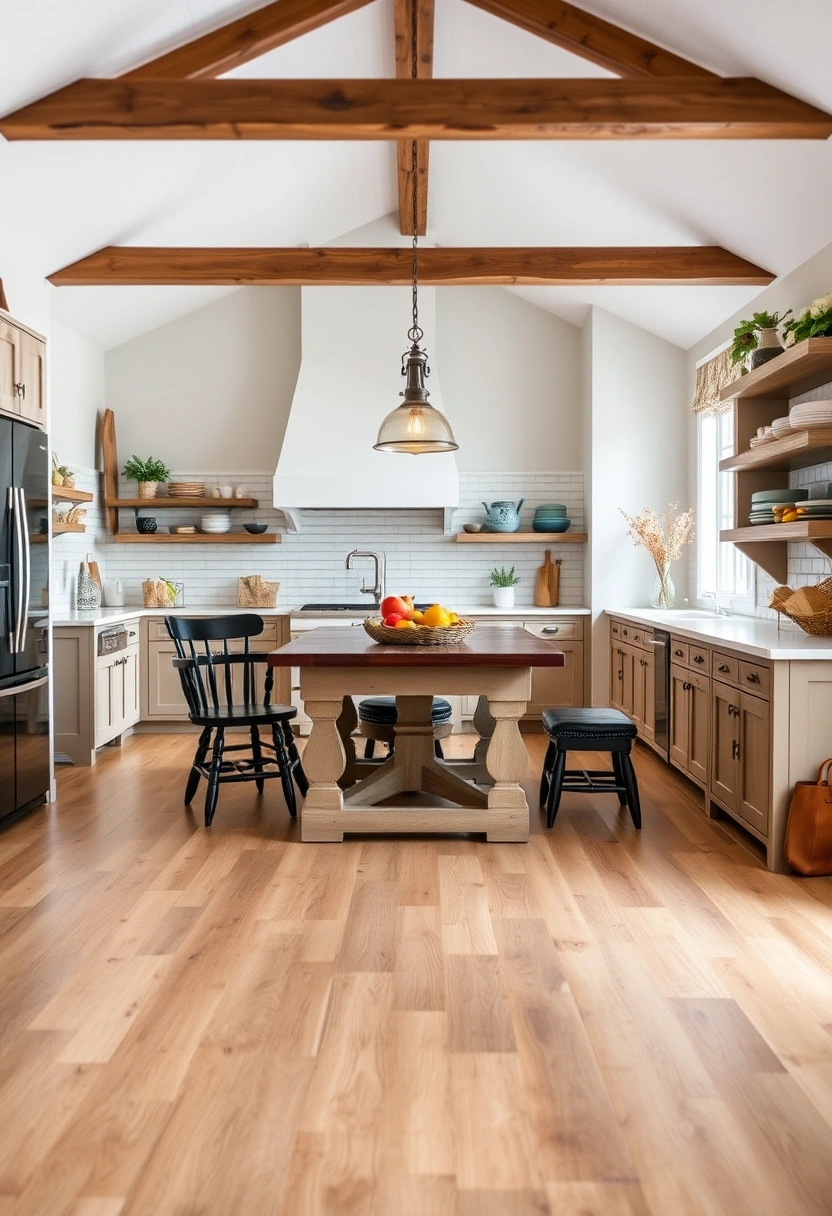 farmhouse kitchen flooring ideas 18