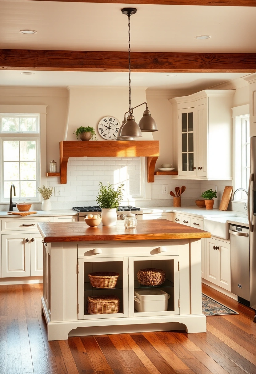 farmhouse kitchen island ideas 1