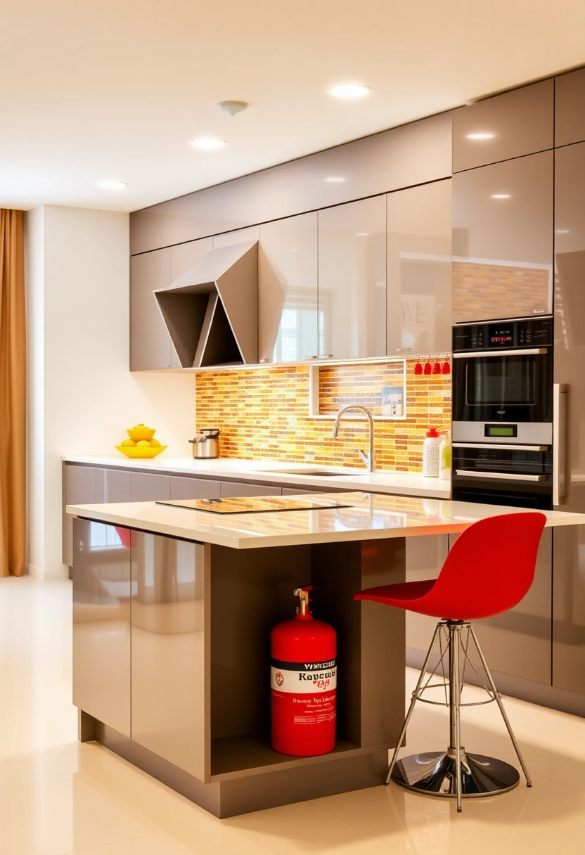 gas cylinder storage ideas in kitchen 4
