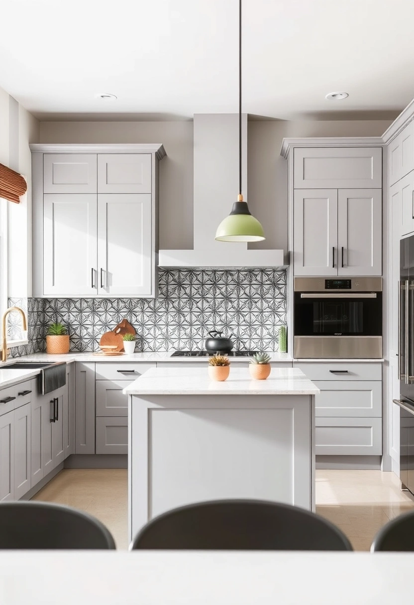 gray kitchen cabinets backsplash ideas 4