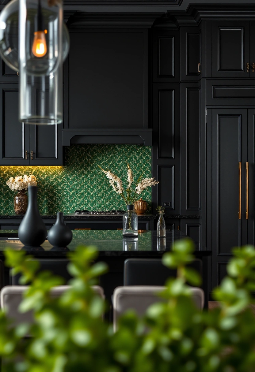 green and black kitchen ideas 11
