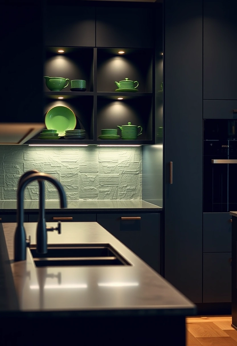 green and black kitchen ideas 2