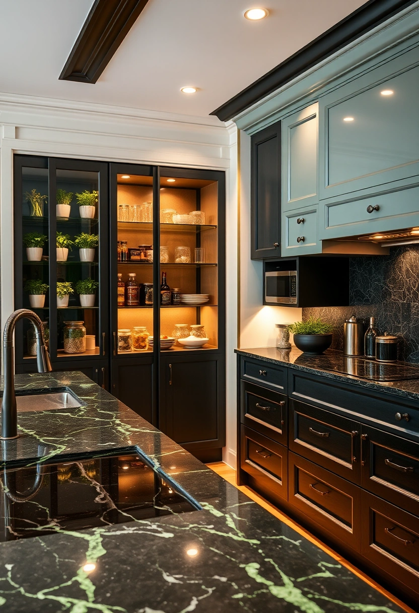 green and black kitchen ideas 3