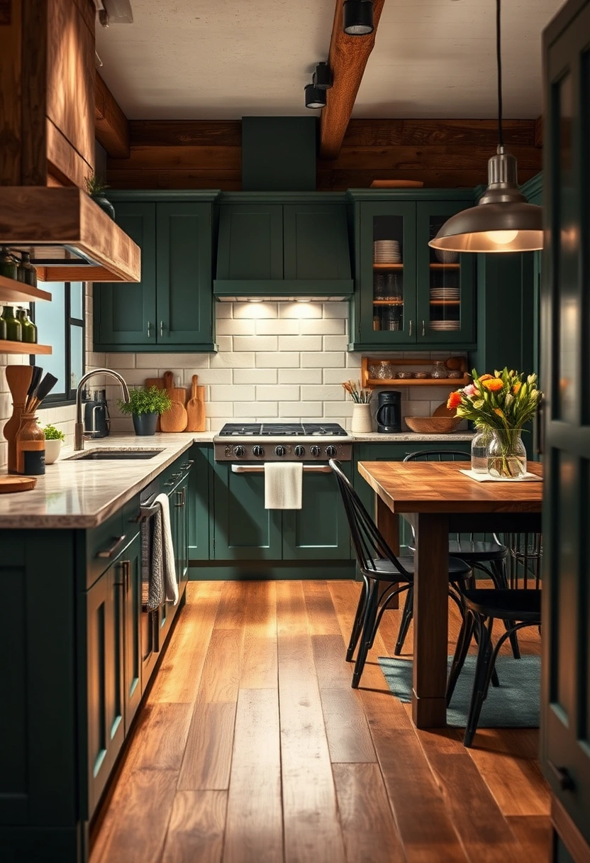green and black kitchen ideas 5